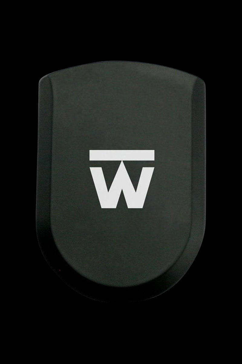 Front view of the Truweigh Lynx Digital Mini Scale, a compact black device with a minimalist design.