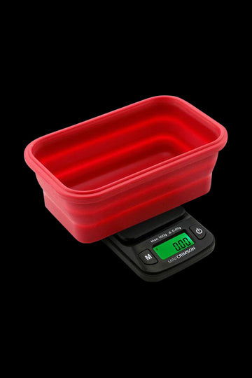 Red - Truweigh Mini Crimson Collapsible Bowl Scale - 100g x 0.01g