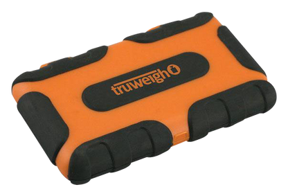Front view of the Truweigh Tuff-Weigh Mini Scale, a compact digital scale with a dark background.