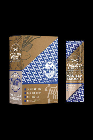 Vanilla Smooth - Twisted Hemp Designer Blend Premium Wraps - 15 Pack