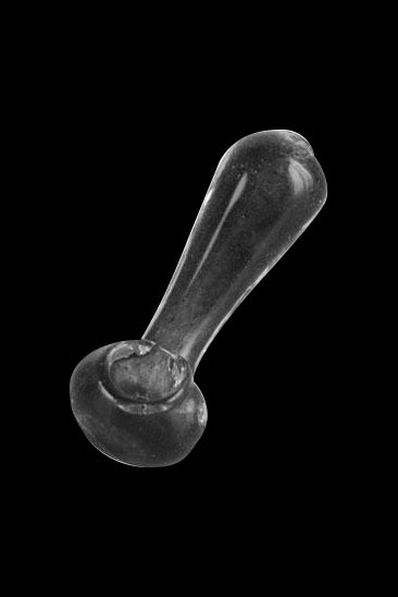 Black glass pipe isolated on a black background.