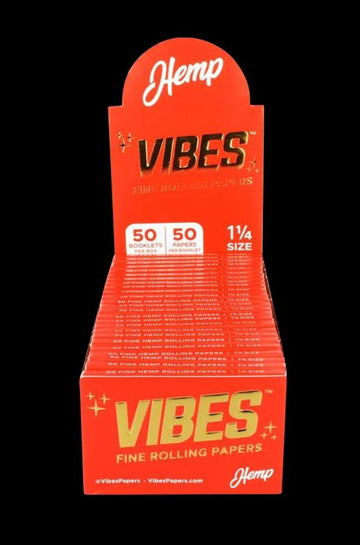 VIBES Hemp Rolling Papers - 50 Pack
