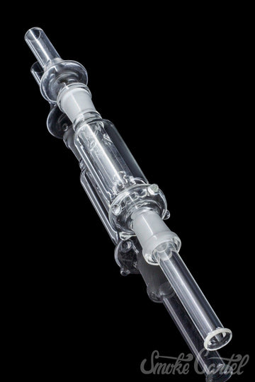 Honey Funnel Dab Pipe w/ Ti and Quartz Tips - 5.25" - Smoke Cartel - Honey Funnel Simple Nectar Collector Dab Pipe
