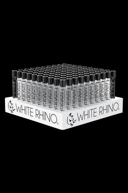 White Rhino Chillum with Silicone Cap - Bulk 100 Pack