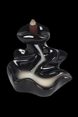 Winding River Black Ceramic Backflow Incense Burner
