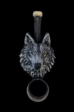 Small Wolf Head Hand Pipe