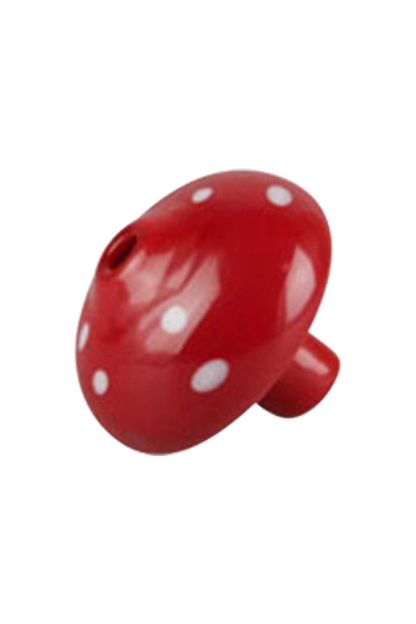 A detailed side view of the Worked Mushroom Carb Cap, showcasing its rounded shape and smooth finish.