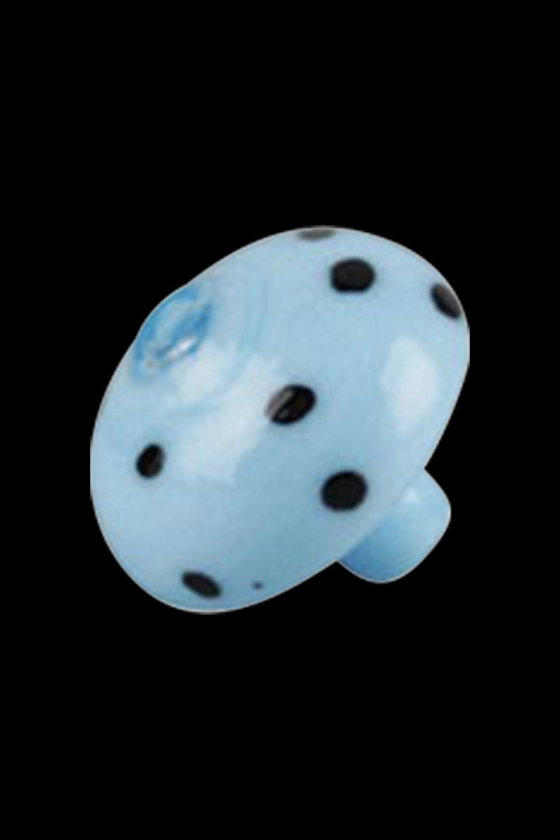 The Worked Mushroom Carb Cap is displayed in a close-up shot, showing its smooth, rounded form against a plain white background.