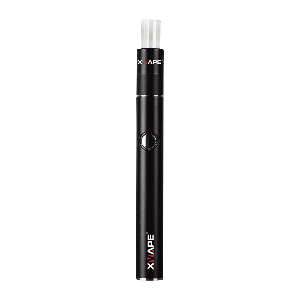 Front view of the XVAPE Cricket+ Concentrate Vaporizer, a sleek, silver pen-style device against a plain white background.