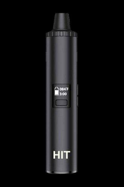 Black cannabis vaporizer pen with digital display.