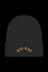 Black - Zig Zag Embroidered Logo Beanie Cap