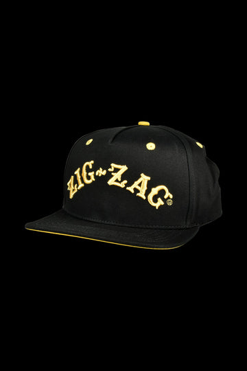 Zig-Zag Black & Gold Logo Snapback Hat