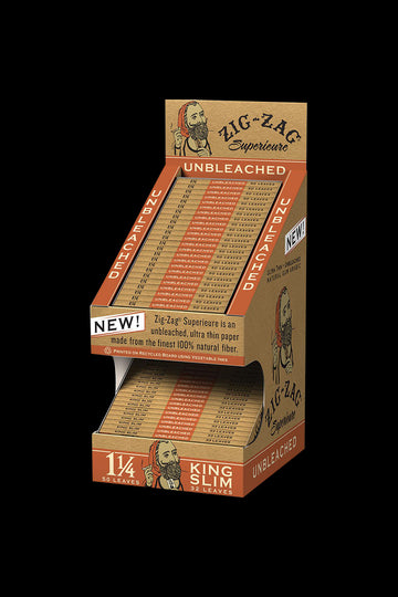 Zig Zag Unbleached Rolling Papers - 2-Tier 48 Pack Display