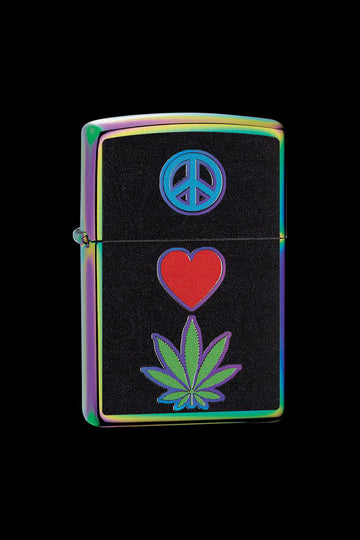 Zippo Lighter "Peace, Love, Pot"