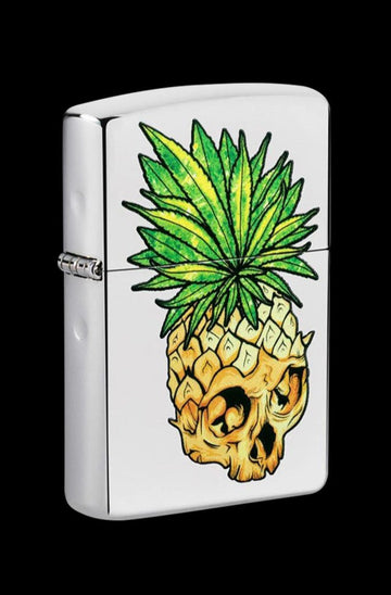 Zippo Lighter - Pineapple Leaf Skull