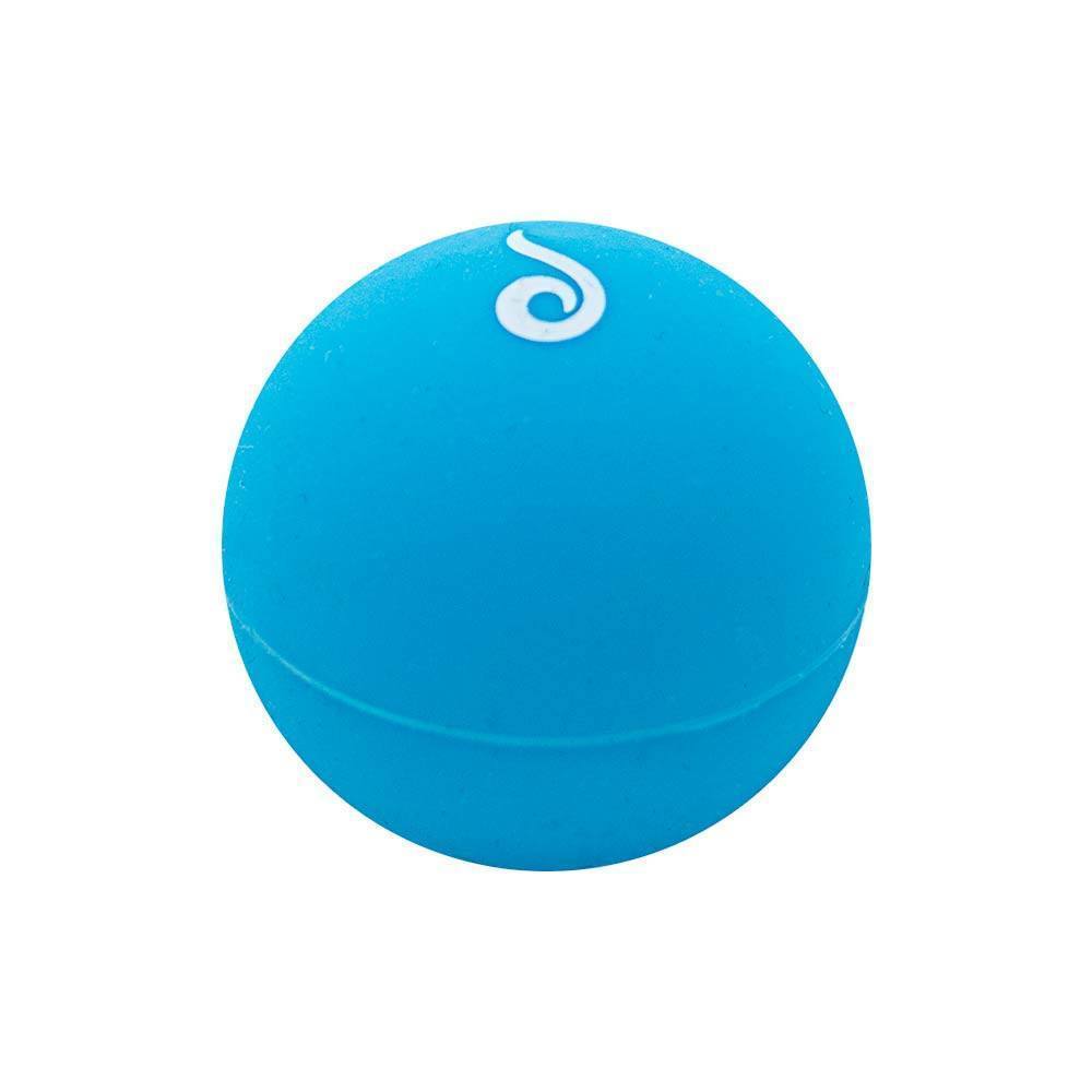 Front view of the Dr. Dabber Shatterproof Storage Ball, a solid blue sphere against a plain white background.