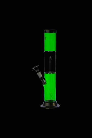 Green - Acrylic Bong with Arched Perc Glass Downstem and Herb Bowl