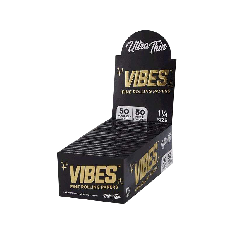 [WHITE][TRANSPARENT]VIBES 1 ¼ Ultra Thin Rolling Papers | Box