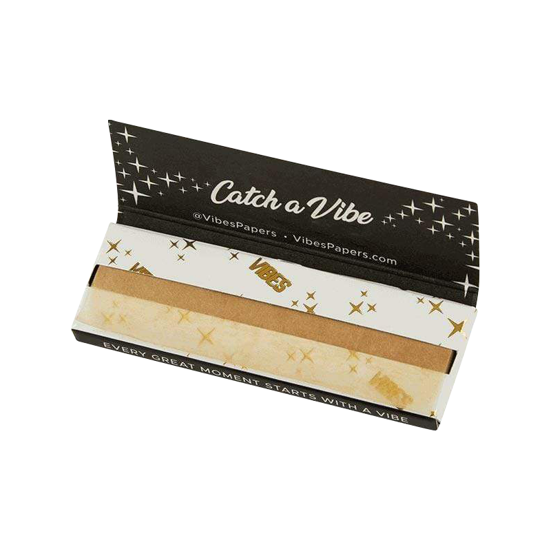 [WHITE][TRANSPARENT]VIBES 1 ¼ Ultra Thin Rolling Papers | Single Pack | Open