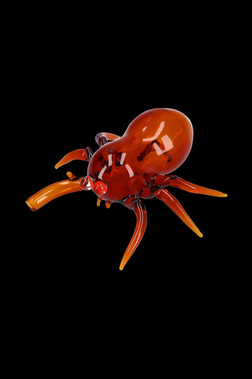 Amber - Glass Spider Hand Pipe