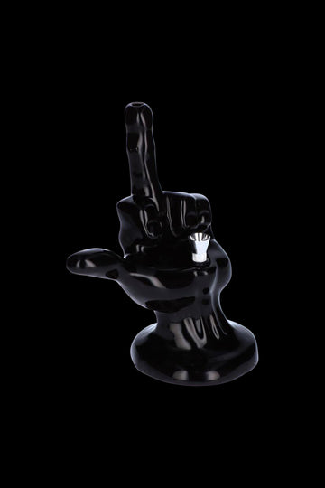 Black - Middle Finger Ceramic Pipe