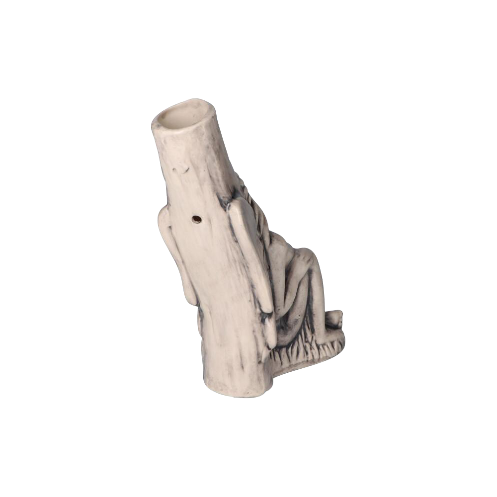 [WHITE][TRANSPARENT]Sleeping Maiden with Water Jug Ceramic Pipe - Back View 2