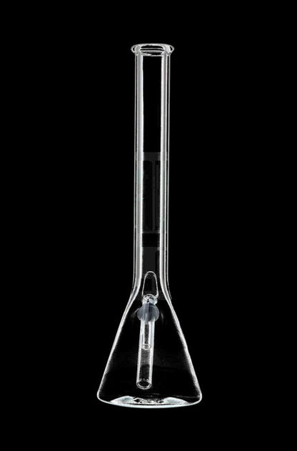 Front view of the Rubber Grommet Beaker Base Bong, a clear glass beaker with a rubber grommet base detail.