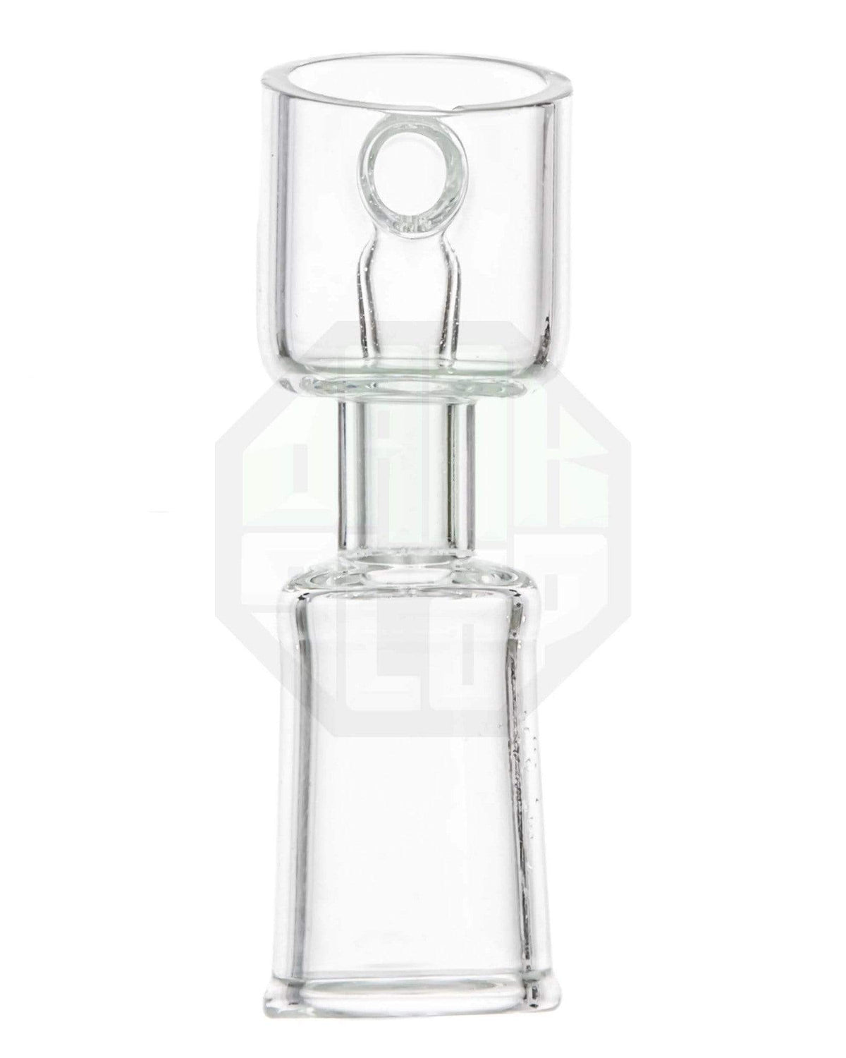Clear quartz dab rig nail with carb cap.