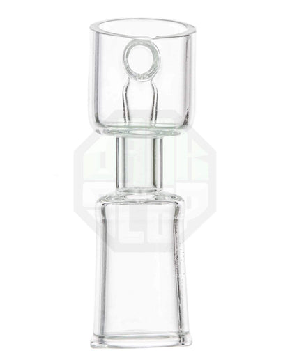 Clear quartz dab rig nail with carb cap.