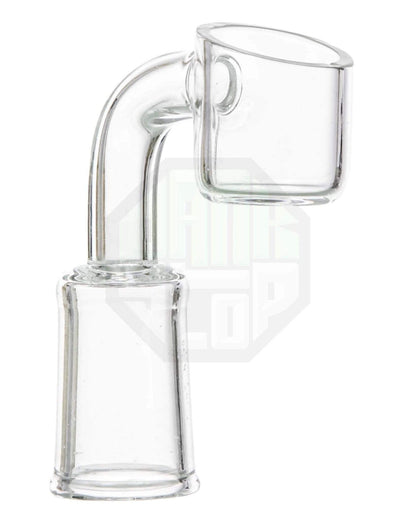 Clear quartz banger for vaporizing cannabis concentrates.