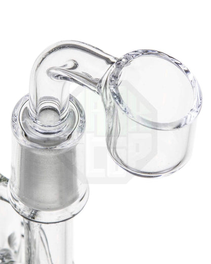 Clear quartz banger for vaporizing cannabis concentrates.