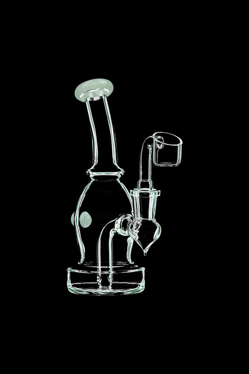DankStop Curved Dab Rig - Colored Glass Water Pipe