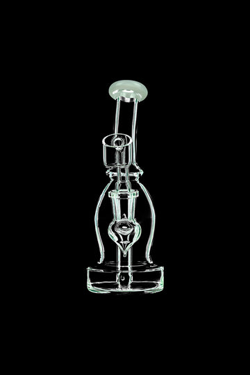 Simple Design Dab Rig Curved Body Dab Rig With Colored Details - Smoke Cartel