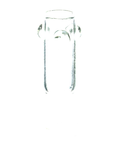 A studio shot of the Cylinder Dome with Marbles, displaying a clear glass dome with colorful marbles inside.