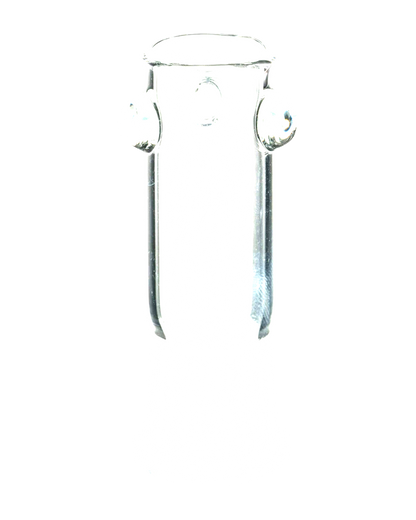 A studio shot features the Cylinder Dome with Marbles, displaying its clear glass form and rounded top.