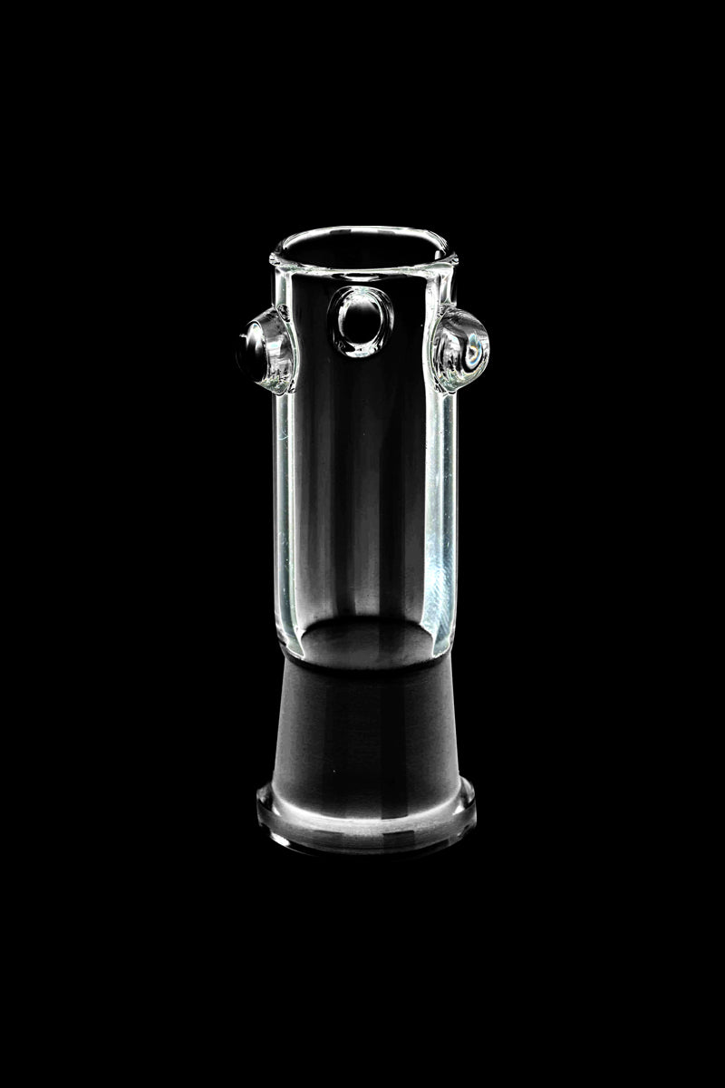 Front view of the Cylinder Dome with Marbles, a clear glass dome resting on a dark surface.