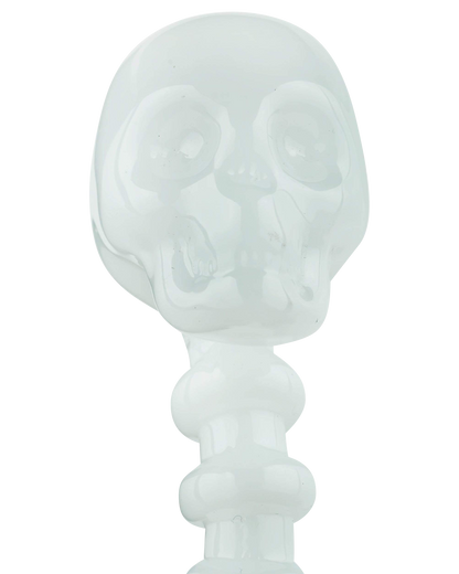 Front view of the Fatality Dabber, a glass tool with a rounded tip and a simple, elegant design.