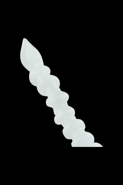 A close-up, angled view of the Fatality Dabber, showcasing its polished metallic surface and compact design.