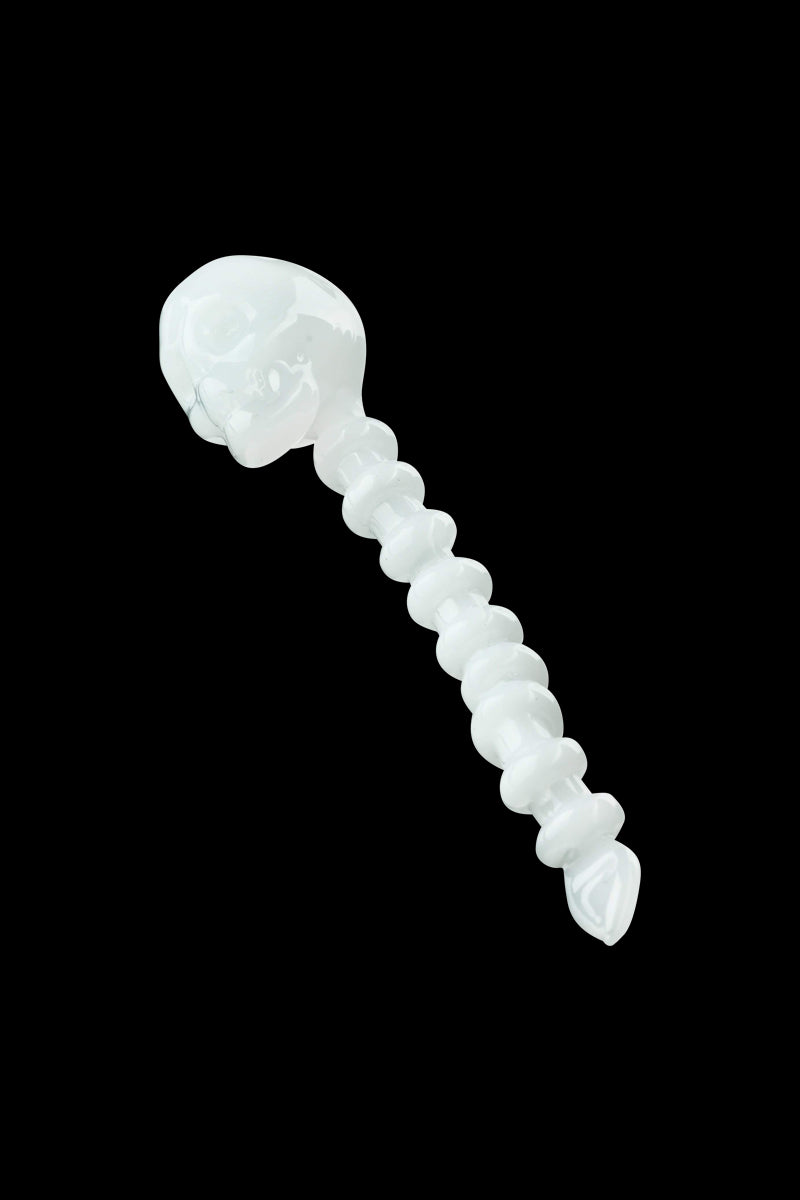 Front view of the Fatality Dabber, a metallic tool with a rounded tip, set against a dark background.