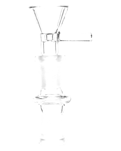 The Female Adapter and Bowl Converter Kit is displayed in a close-up, angled shot of the clear glass components.