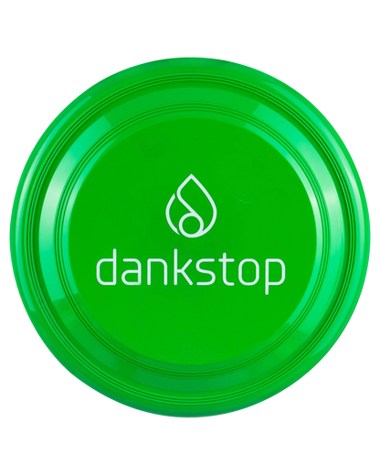 Front view of the Frisbee, a round, plastic disc against a plain white background.