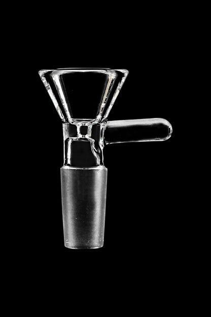 Glass Bowl displayed in a close-up, angled shot highlighting the clear glass material and simple bowl shape.