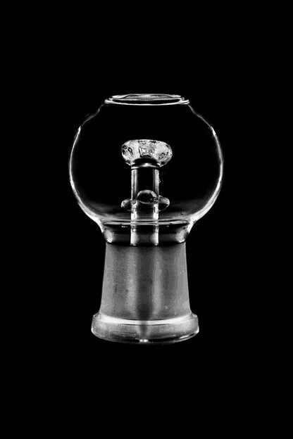 A straight-on view of the Glass Dome and Nail, featuring a clear glass dome over a metallic nail base.