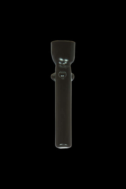 A straight-on view of the Glass Nail, a clear, slender glass tip against a dark background.