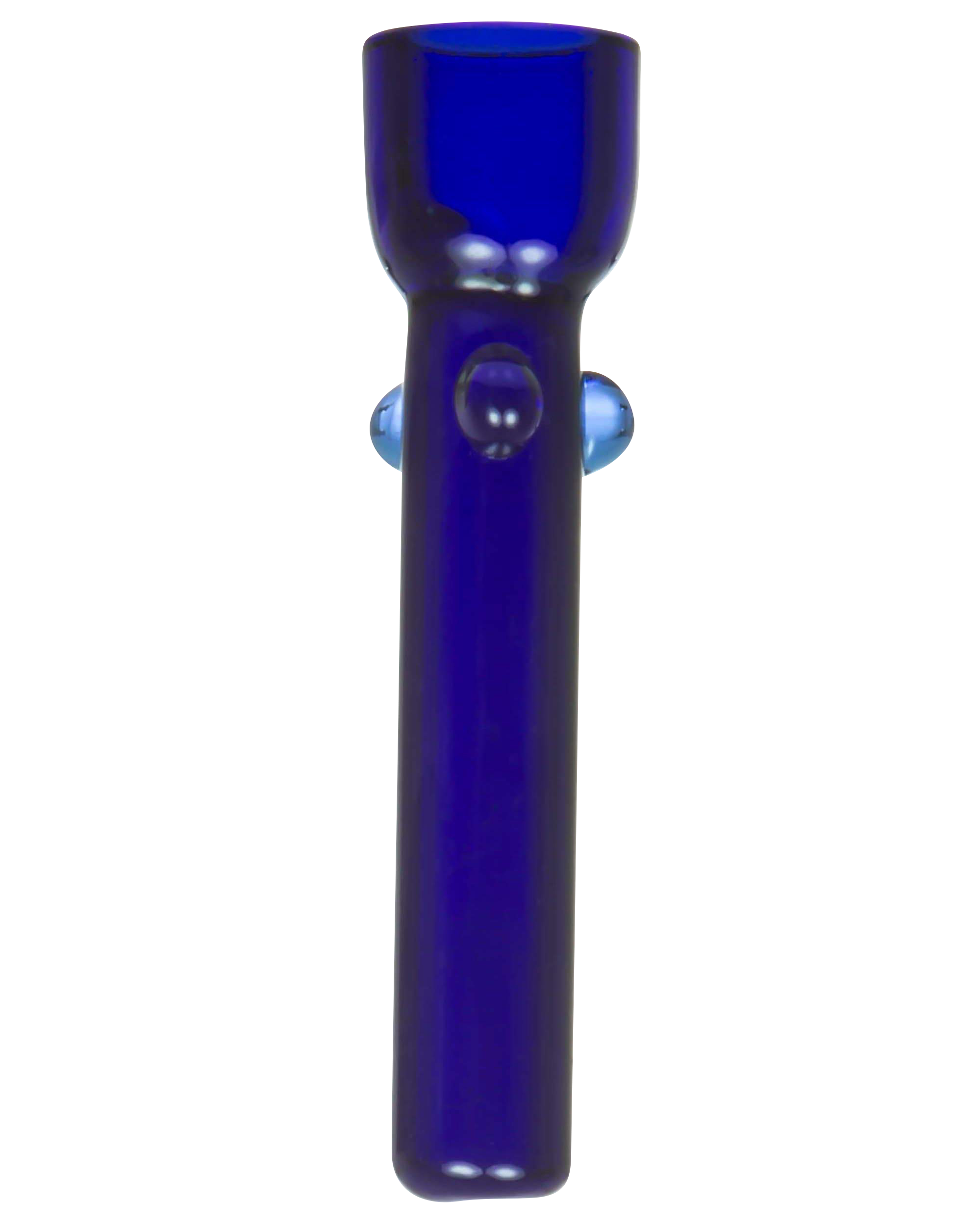 A studio shot of the Glass Nail, a clear glass tip with a simple, cylindrical design against a white background.