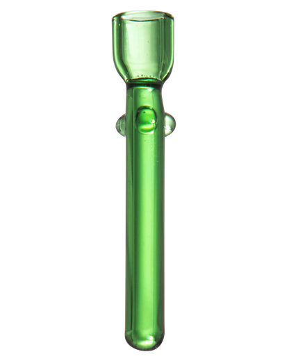 A close-up of the Glass Nail, showing its clear glass construction in a simple, cylindrical form.