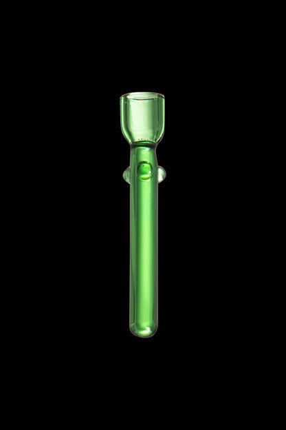 Front view of the Glass Nail, a clear glass tool with a simple, cylindrical shape against a black background.