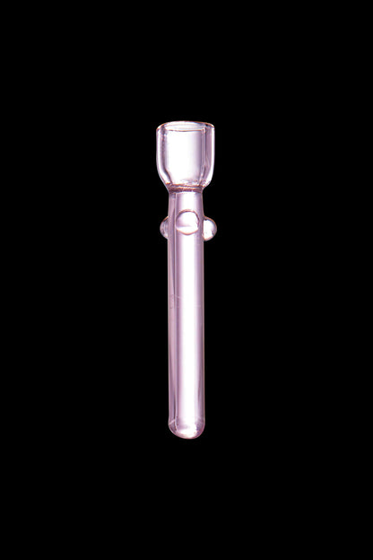 A straight-on view of the Glass Nail, a clear glass tip with a simple cylindrical shape.