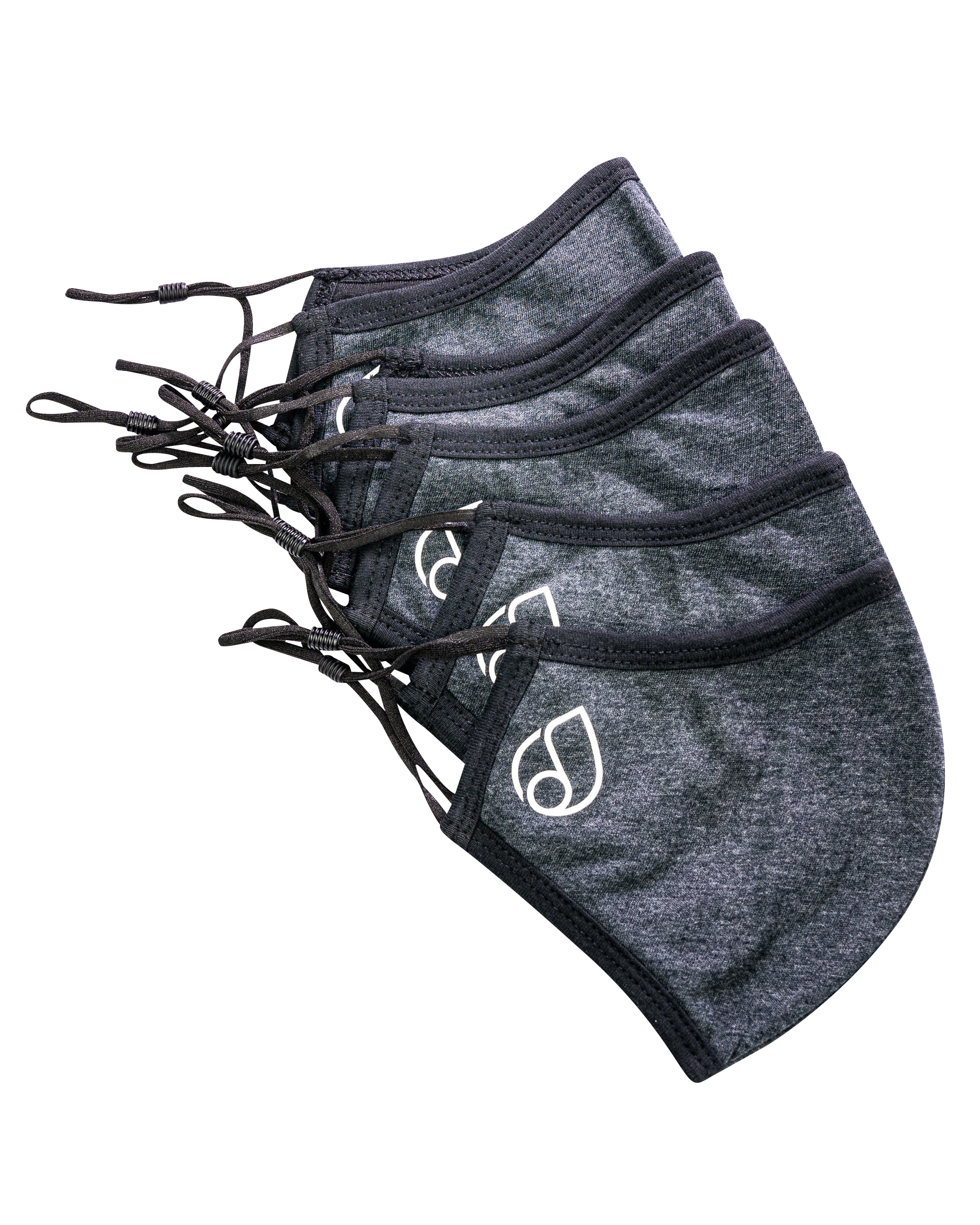 A close-up, angled view of the Reversible Cloth Mask, showing its folded, dark-colored fabric texture against a neutral gray background.