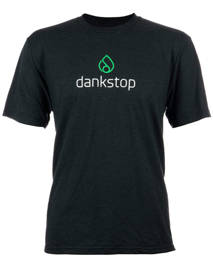 Front view of the Soft Logo T-Shirt, a black cotton tee with a small, subtle logo printed on the chest.